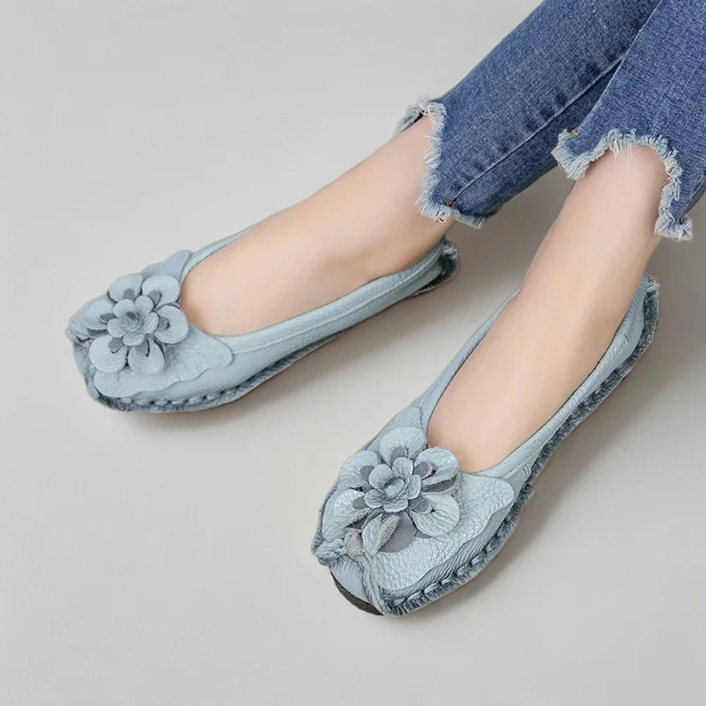 Mocassin femme printemps porté en week-end style décontracté