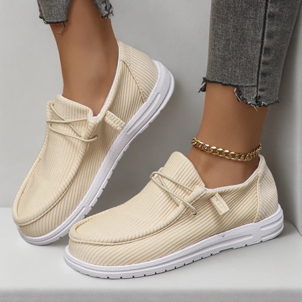 Mocassins semelle épaisse femme vue de dessus montrant la semelle respirante