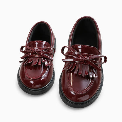 Semelle antidérapante sécurisée du mocassin noir fille, détail dessous