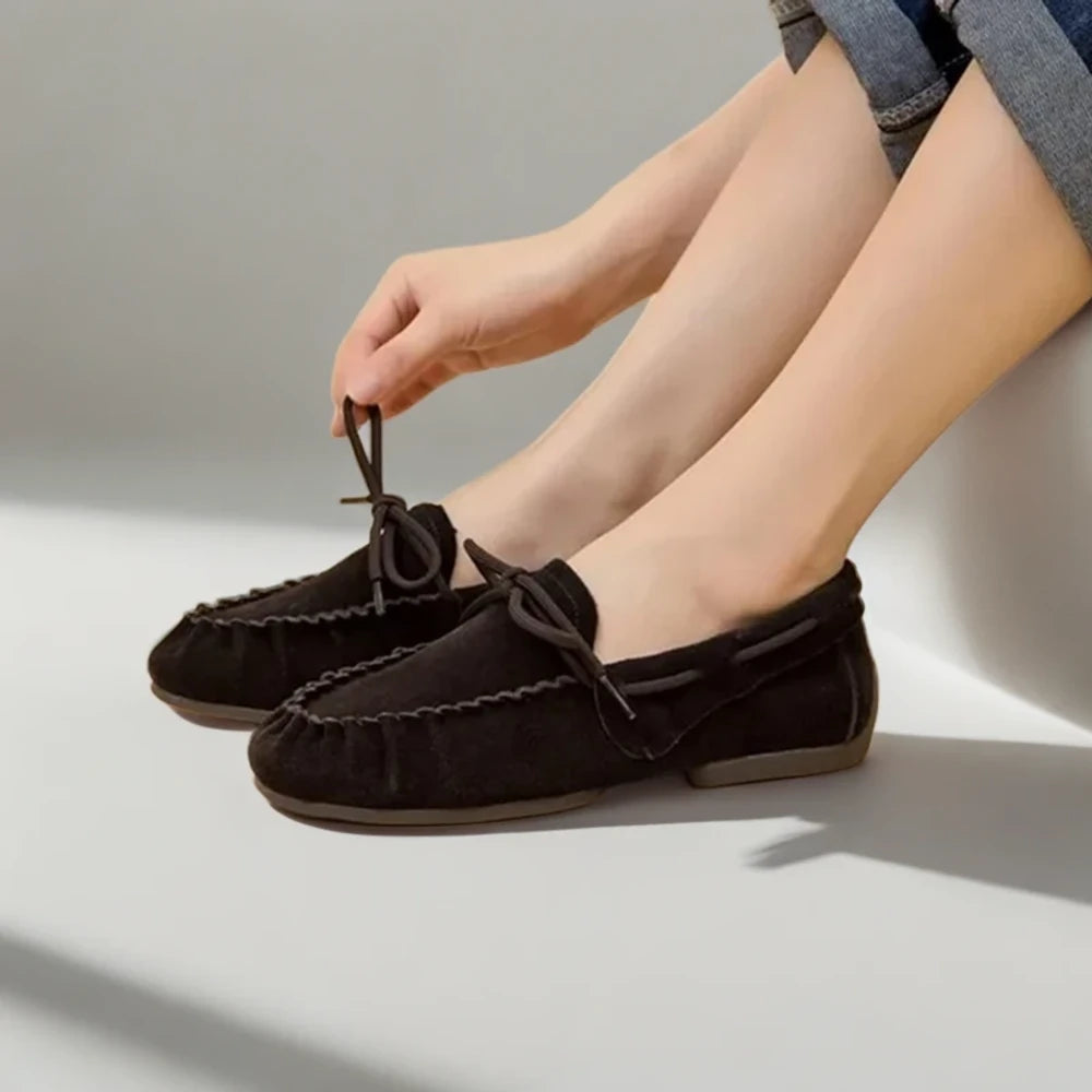 Mocassin fin femme porter décontracté chic tenue casual
