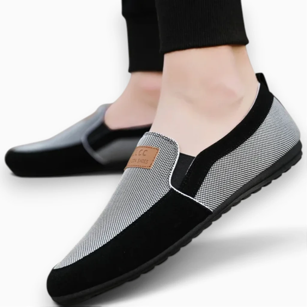Chaussure d'été en toile kaki, mocassin footwear ergonomique sans serrage excessif