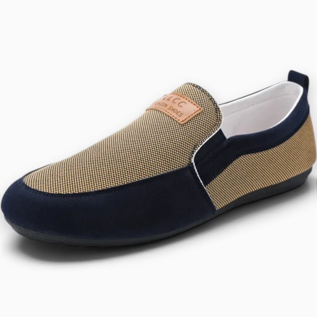 Mocassin footwear confortable pour trajets quotidiens, silhouette légère en toile douce