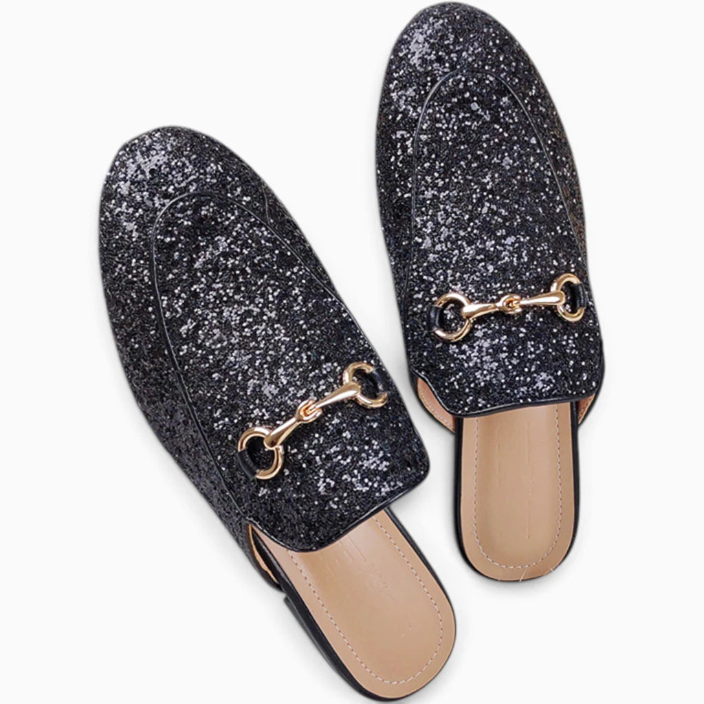 Paire de mocassins fourrure femme noirs pour le confort quotidien