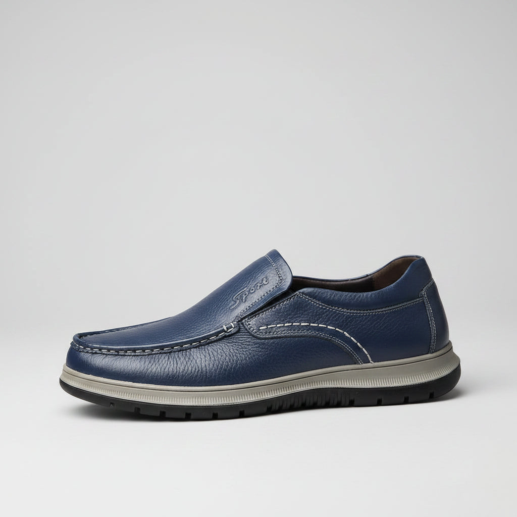 Mocassin froncé italien en cuir noir véritable, chaussure homme luxe fabriquée à la main