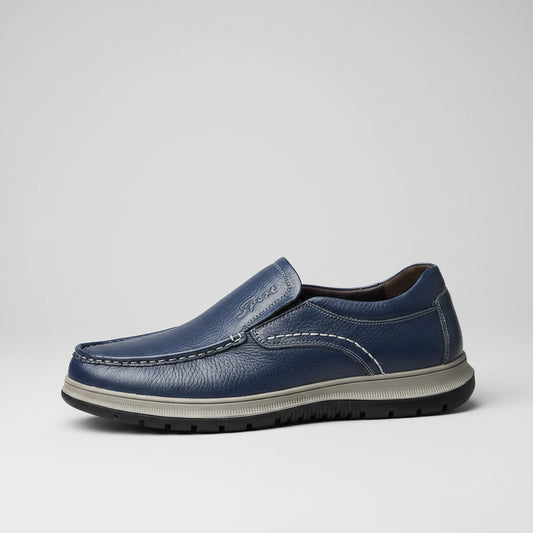 Mocassin froncé italien en cuir noir véritable, chaussure homme luxe fabriquée à la main