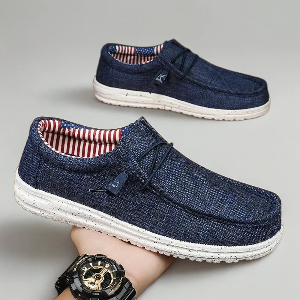 Mocassin grande taille confort bureau, chaussure glissante homme élégante