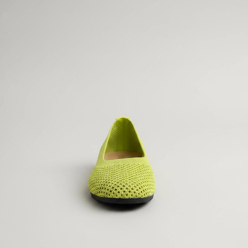 Mocassin gris femme sans lacet avec maille souple et confortable