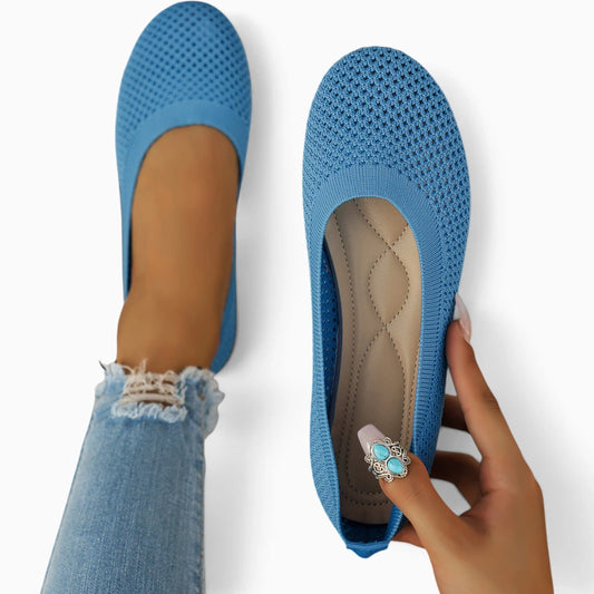 Mocassin gris femme sans lacet, design confortable et épuré