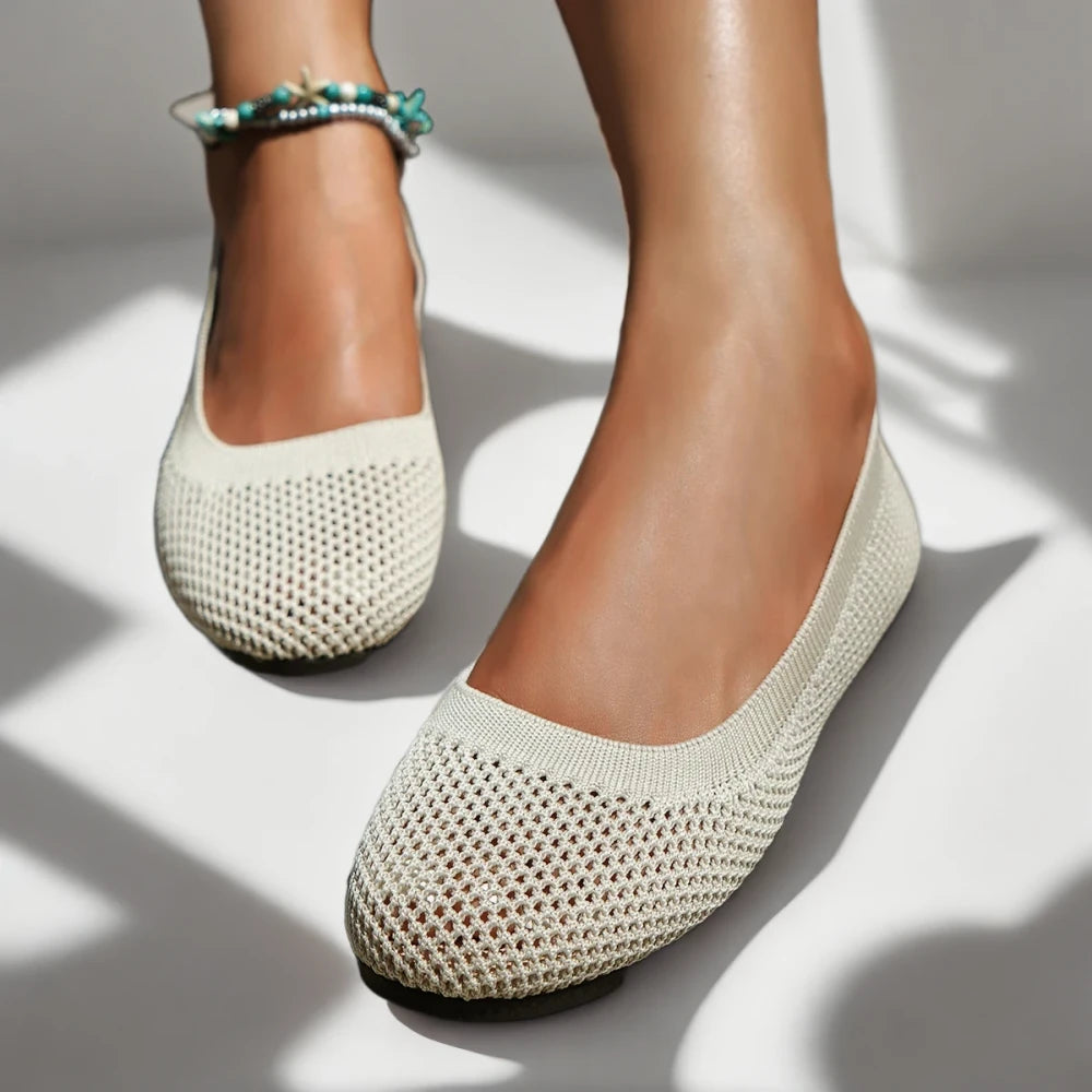 Mocassins femme gris vue de dessus montrant la forme ergonomique