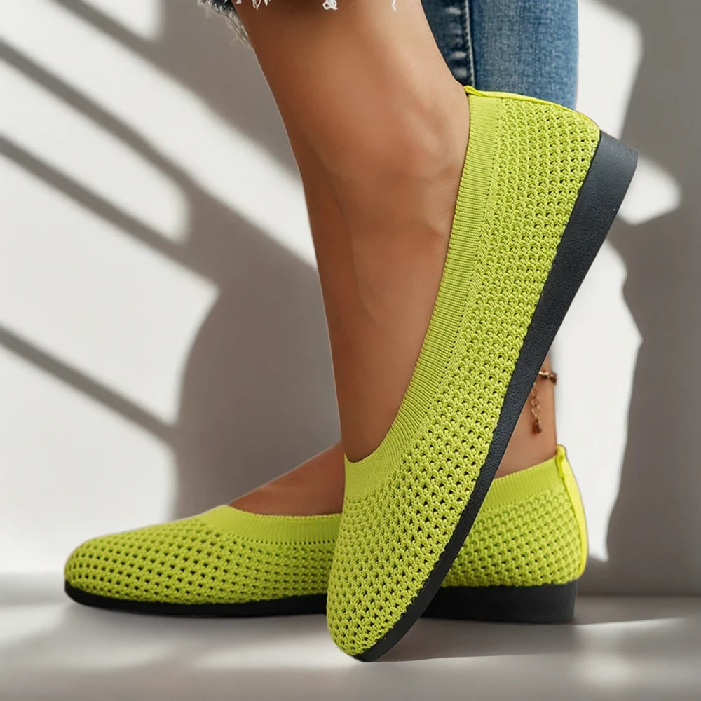 Mocassin gris femme enfilable facile pour le matin sans effort