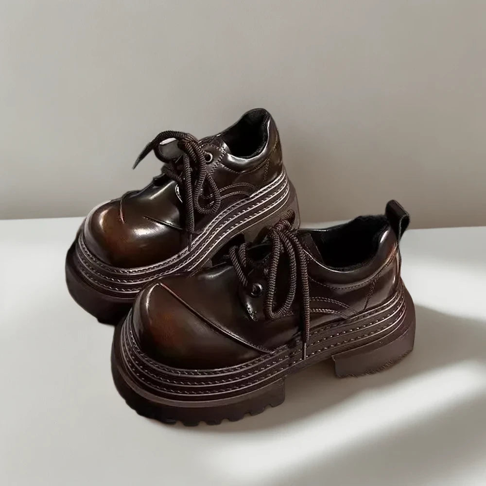 Mocassin plateforme cuir souple pied large chaussant généreux