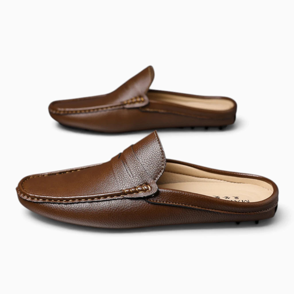 Semelle intérieure confortable du mocassin habillé homme en simili cuir