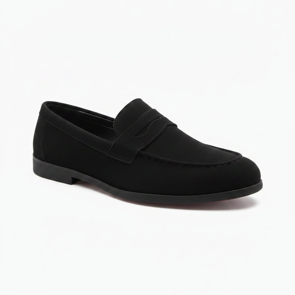 Mocassin haut homme en suédé marron avec silhouette rétro intemporelle