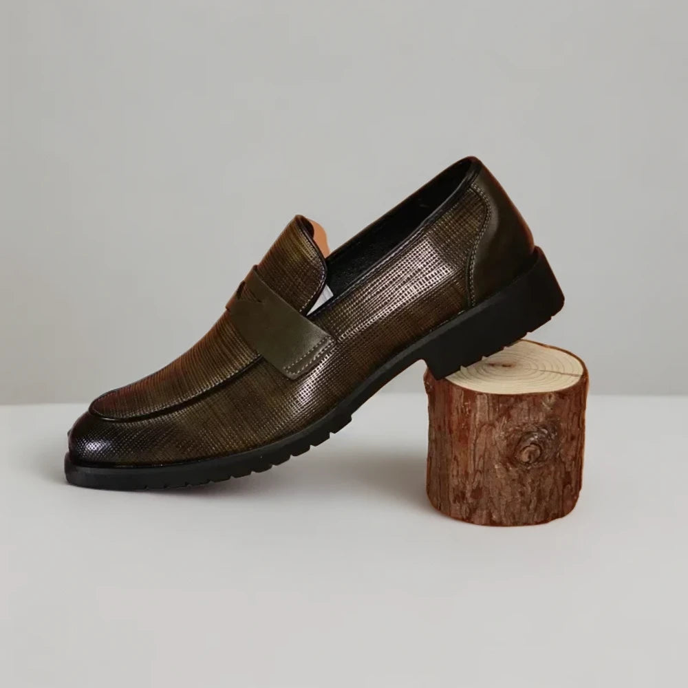 Mocassin homme marron tenue décontractée bureau