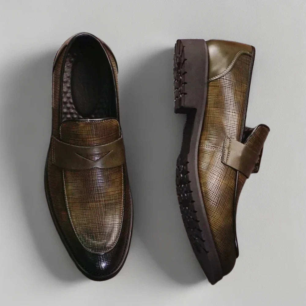 Chaussure mocassin homme marron clair polyvalente