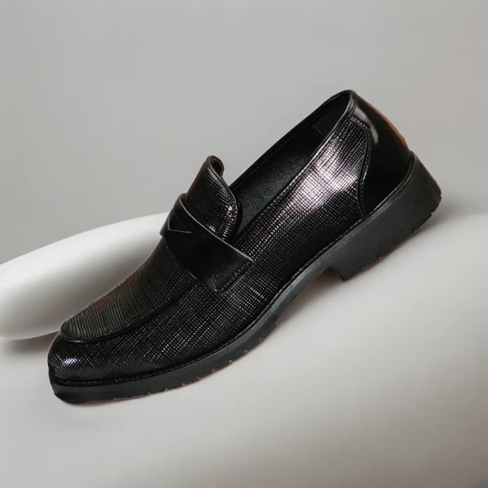 Mocassin haut homme cuir marron confortable élégant