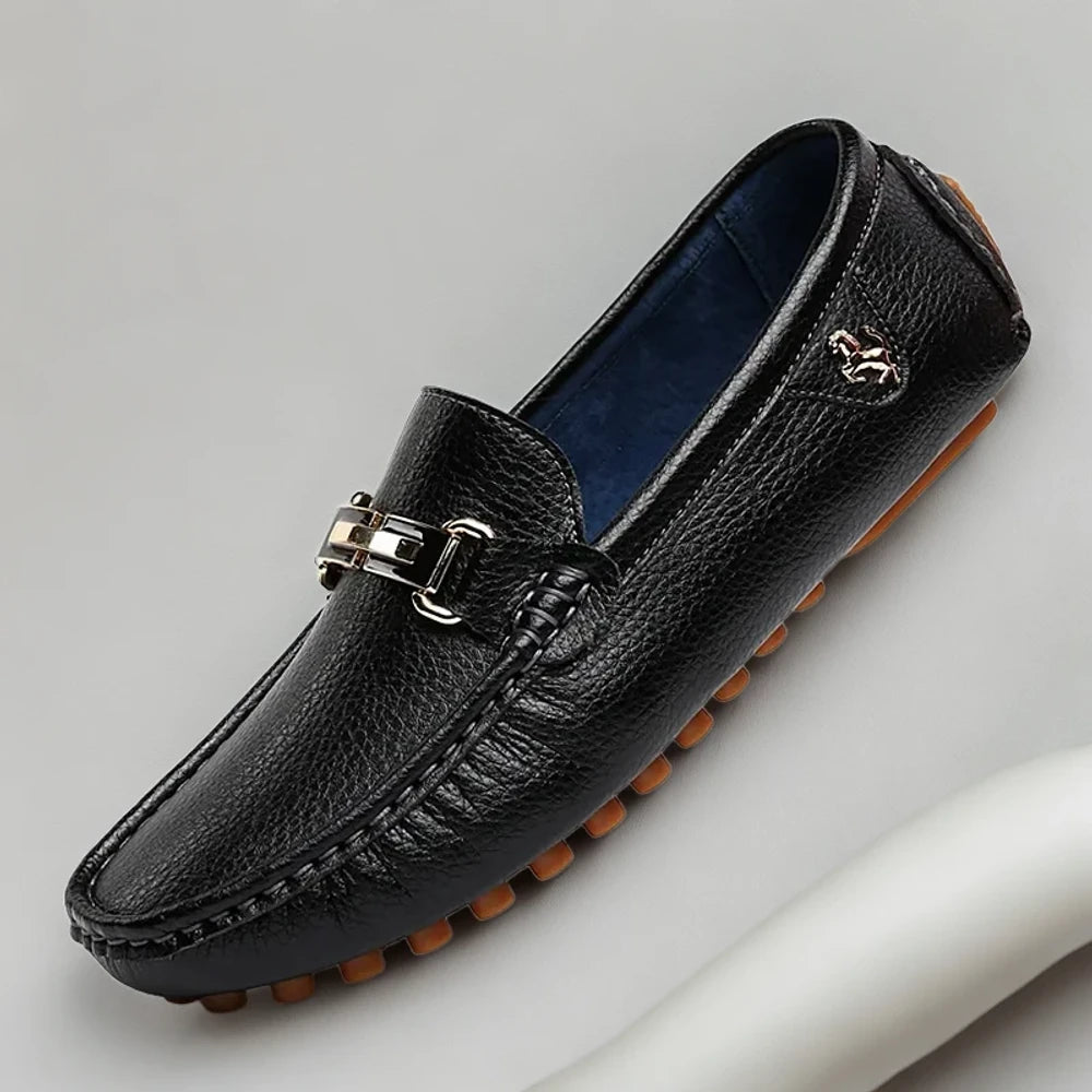 Semelle intérieure confortable du mocassin homme luxe italien artisanal