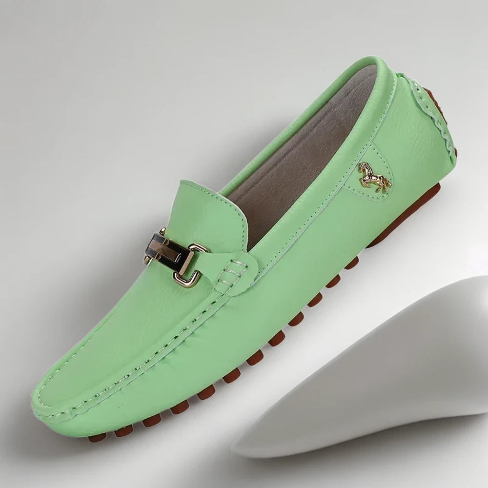 Palette de coloris du mocassin homme luxe italien intemporel