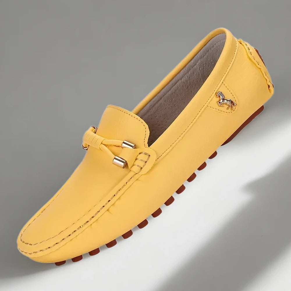 Mocassin homme marrakech vue arrière, talon renforcé en cuir souple
