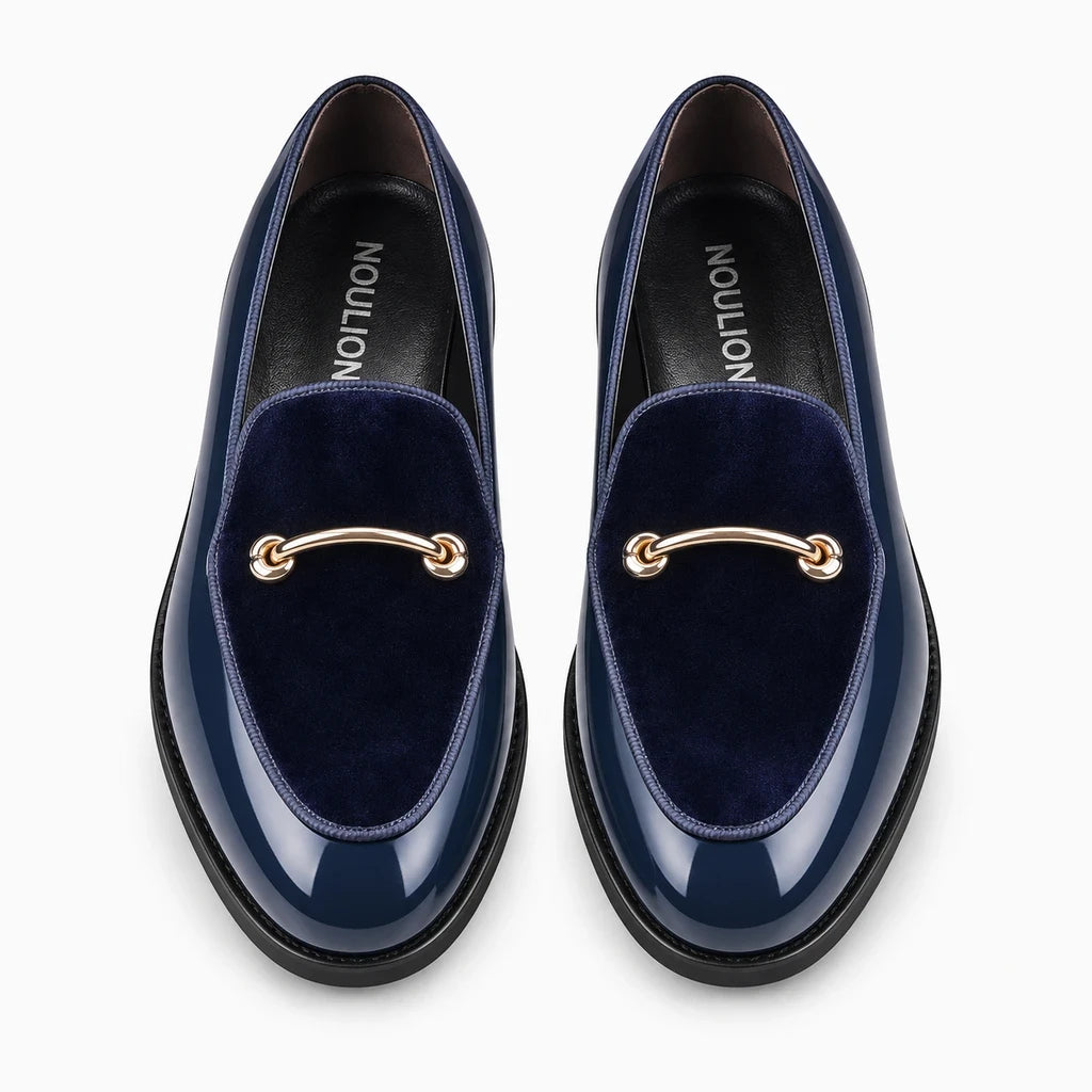 Outfit mocassin homme bleu franc enfilage facile confort grandes tailles