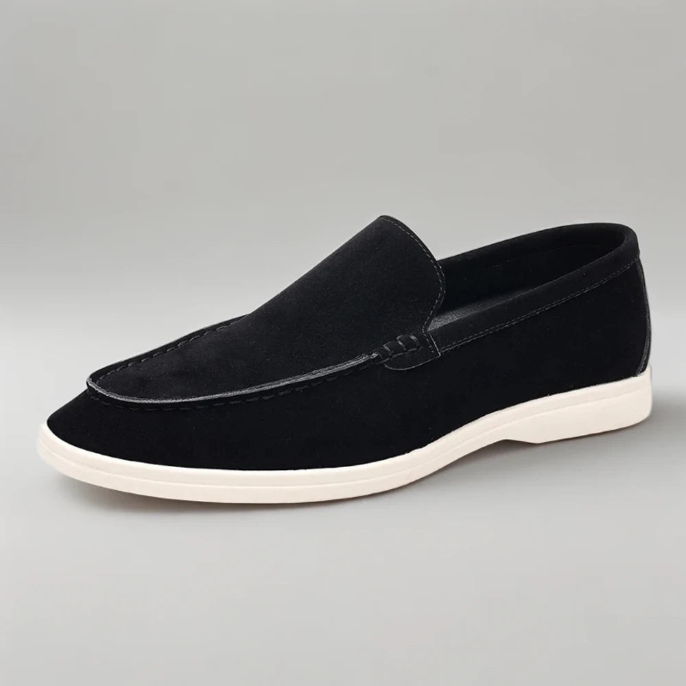 Mocassin homme velours gris clair, accompagne vos trajets quotidiens