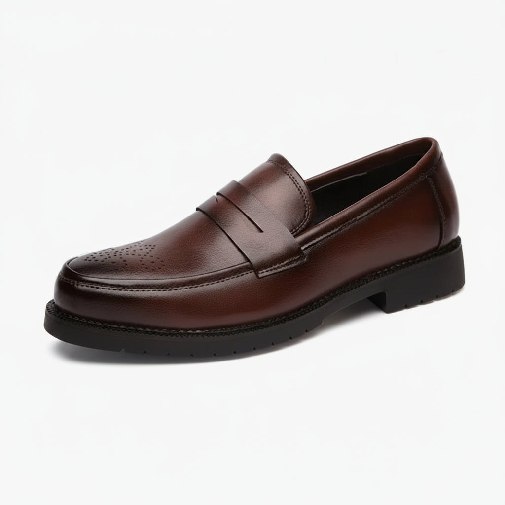 Mocassin homme vernis noir avec finition lustrée brillante