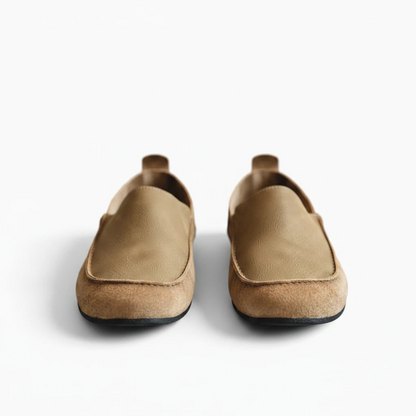 Mocassins chunky motif léopard vue de dessus montrant la semelle légère