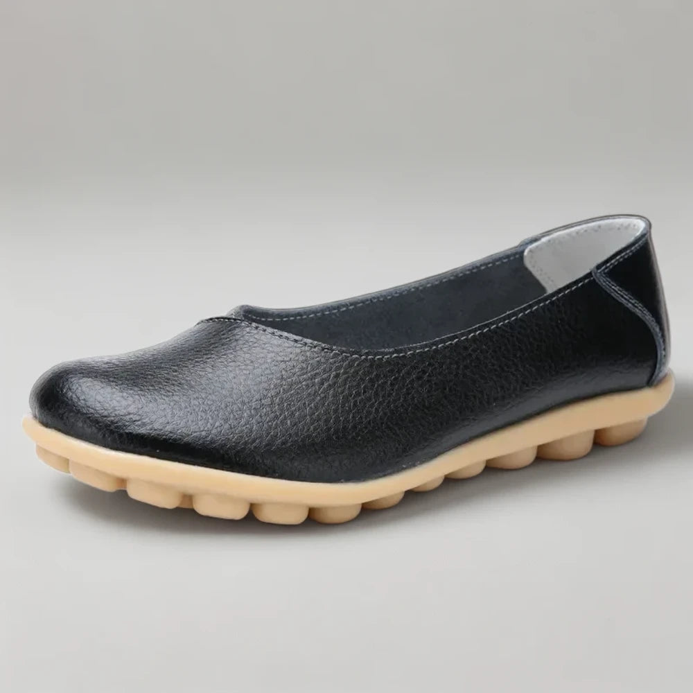 Semelle antidérapante mocassin luxe femme vue de dessous