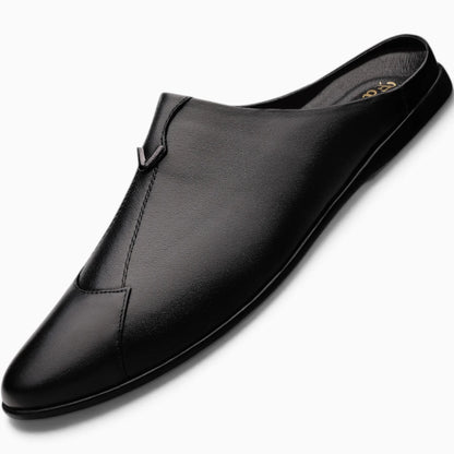 Mocassin homme en cuir souple noir
