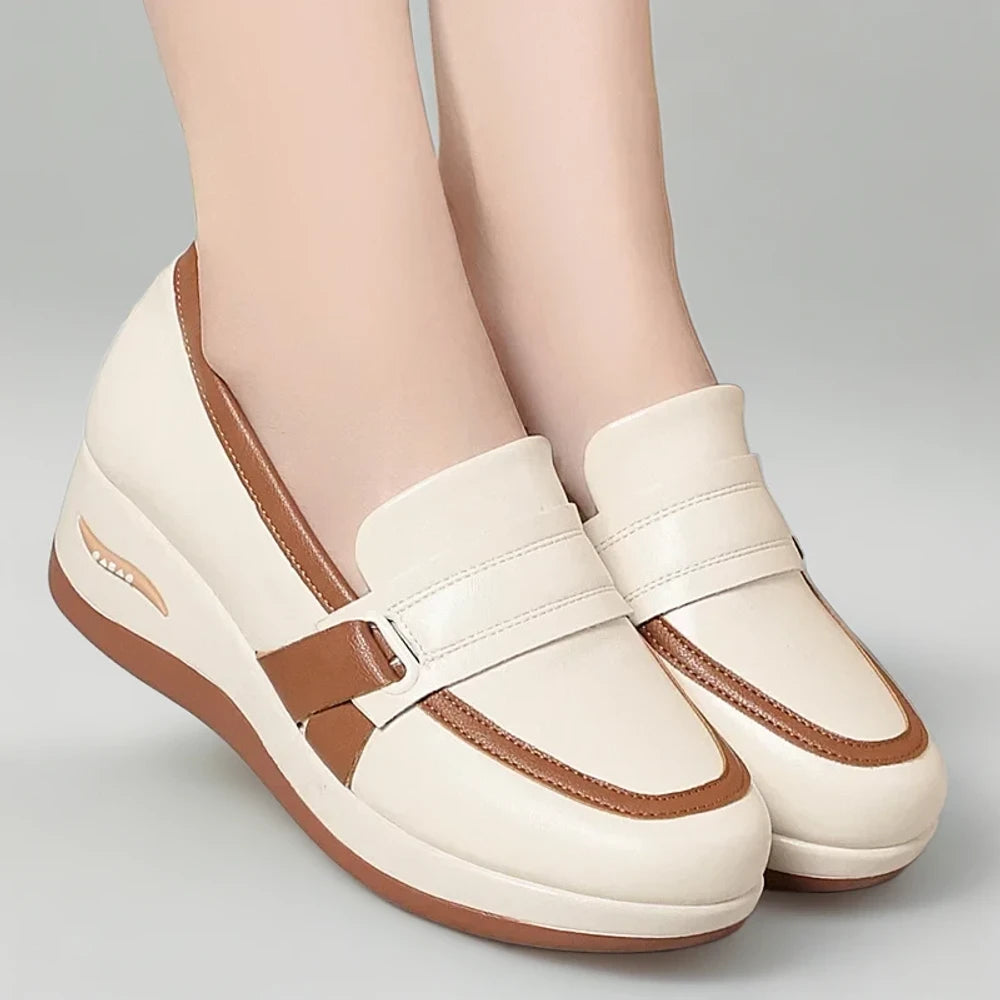 Chaussure mocassin italienne femme garnissage intérieur confortable vue intérieure