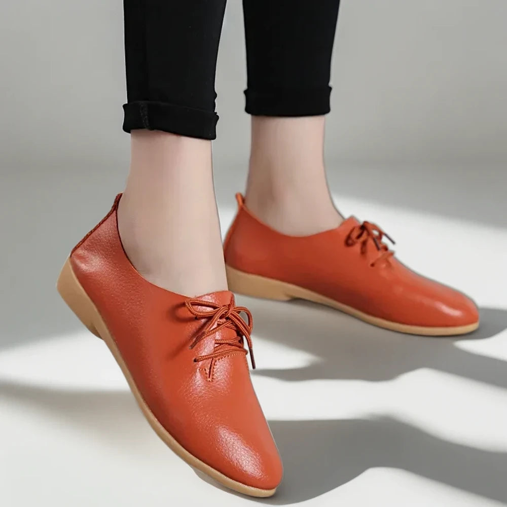 Mocassins femme marine orange et rose, teintes tendance