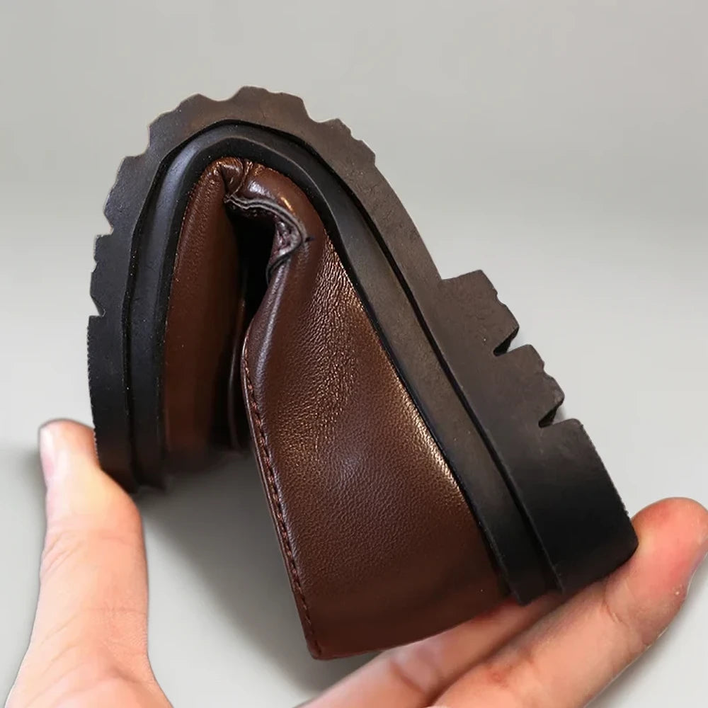Mocassin noir élégant pour garçon avec finitions soignées occasion formelle