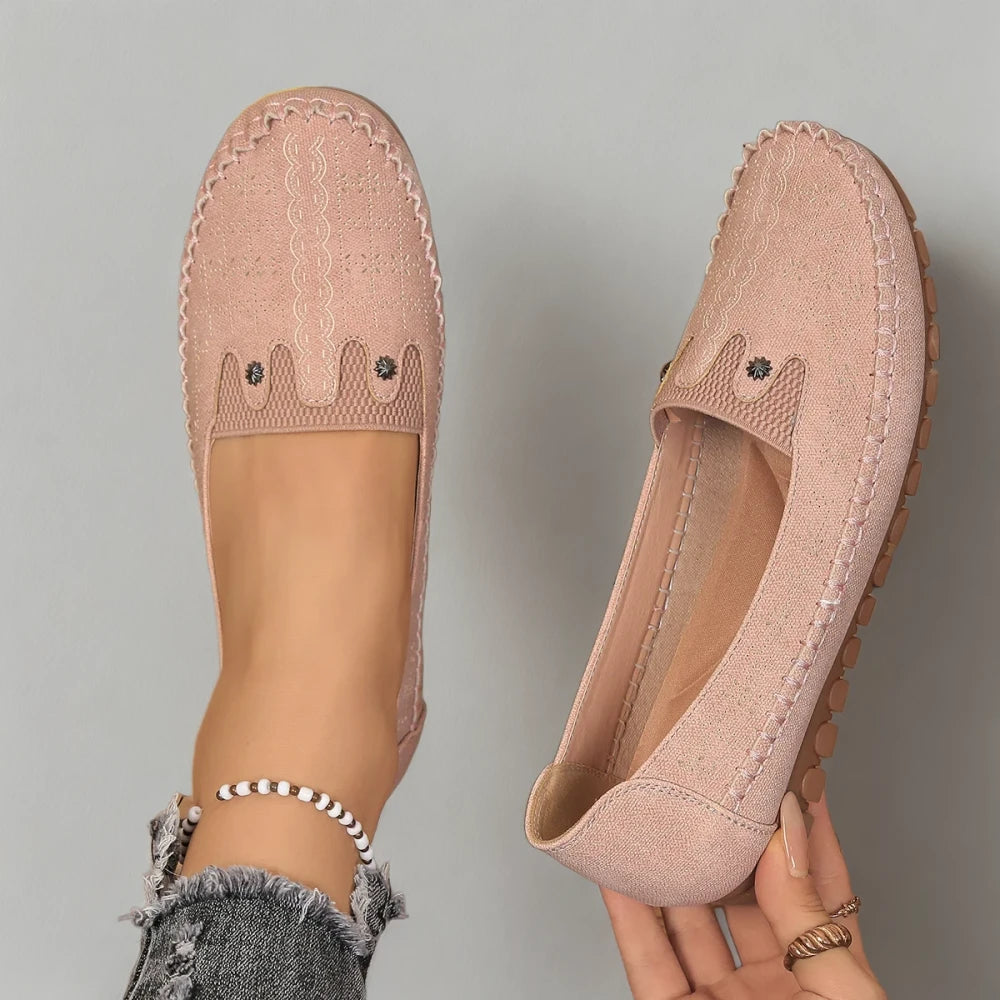 Mocassin orthopédique femme pied large avec design ouvert et confortable