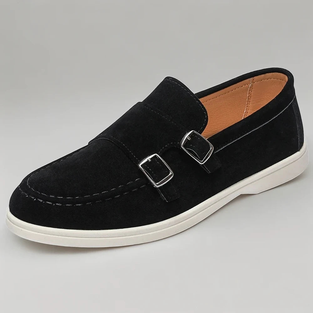 Paire complète de mocassins pampille homme teinte marron