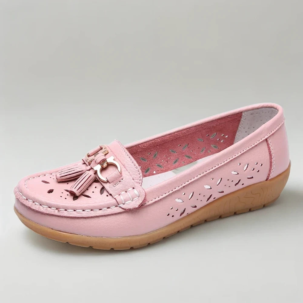 Collection de mocassins pied large cuir dans différentes couleurs
