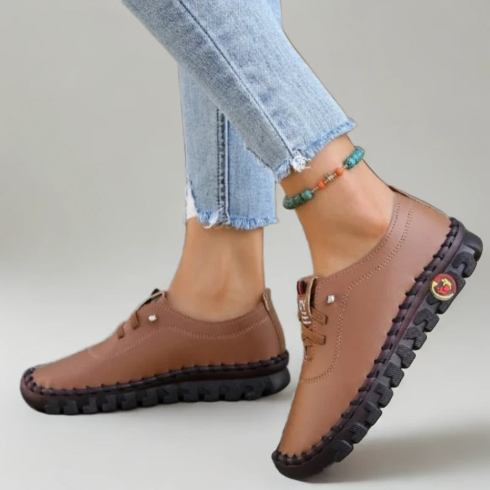 Trio de mocassins plateforme femme cuir disponibles en noir, blanc et rouge