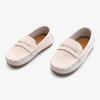 Mocassin marron luxe enfant avec semelle antidérapante flexible