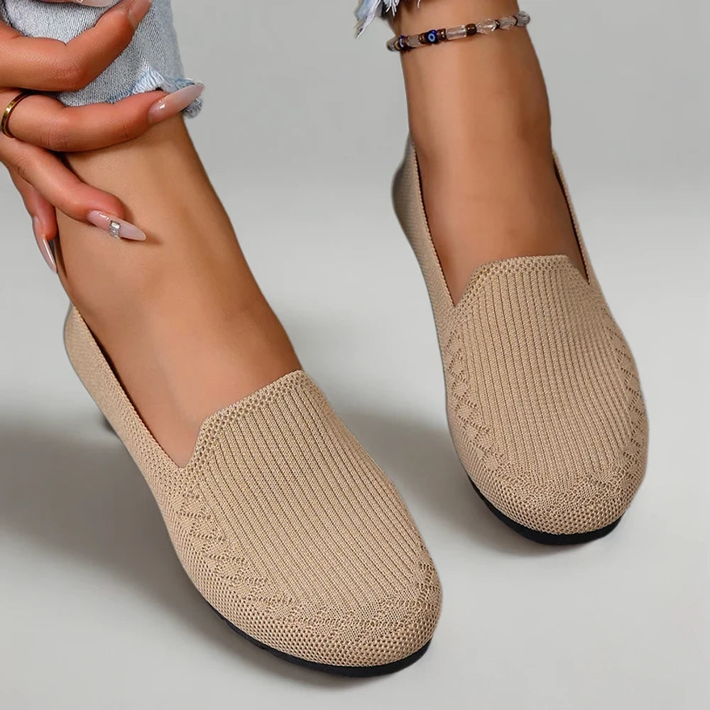 Mocassin rose femme avec semelle antidérapante, vue de dessus