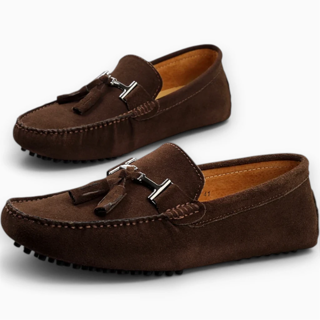 Mocassin sabot à enfiler facile le matin, forme souple et ergonomique