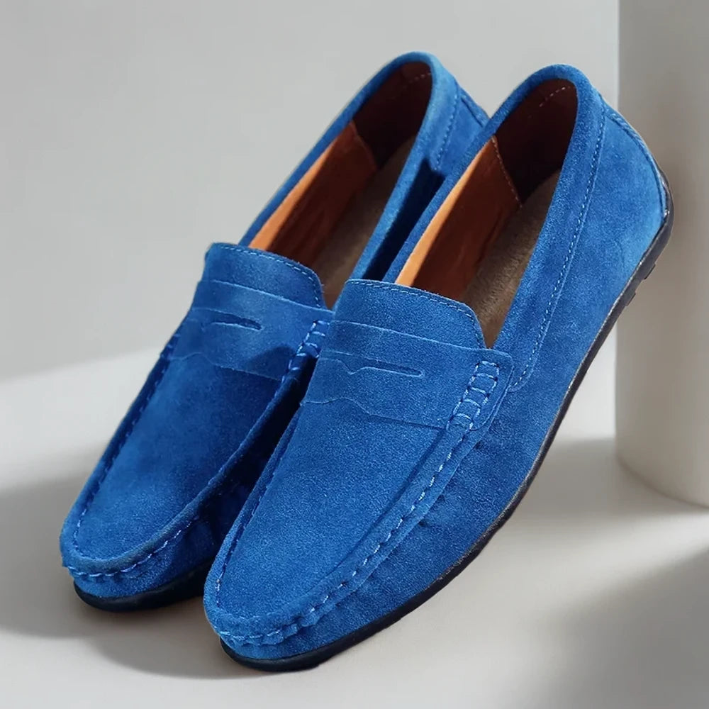 Mocassin sans chaussette bleu marine, adapté à tous les styles de vie modernes