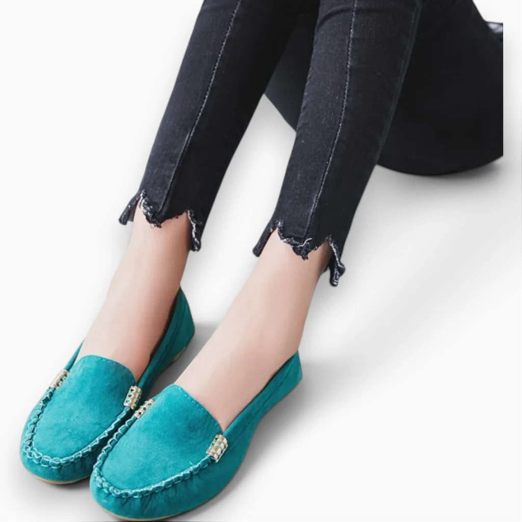 Mocassin slingback femme enfilable d'une seule main, design décontracté sans lacets
