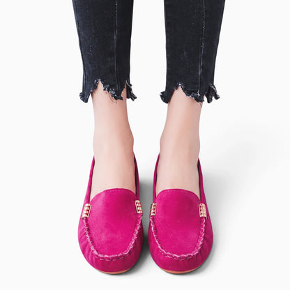 Paire de mocassins slingback femme à enfiler, bout arrondi et confort toute la journée