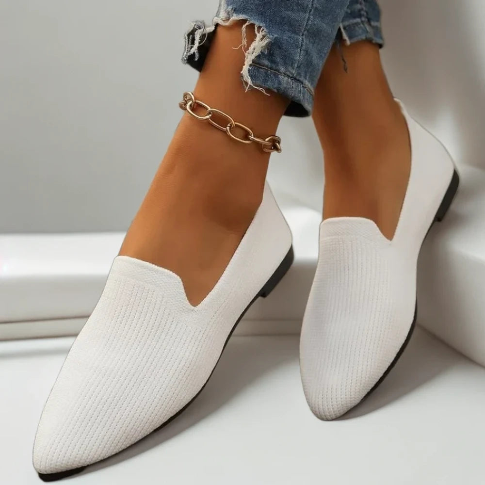Mocassins femme souples style bateau vue de côté