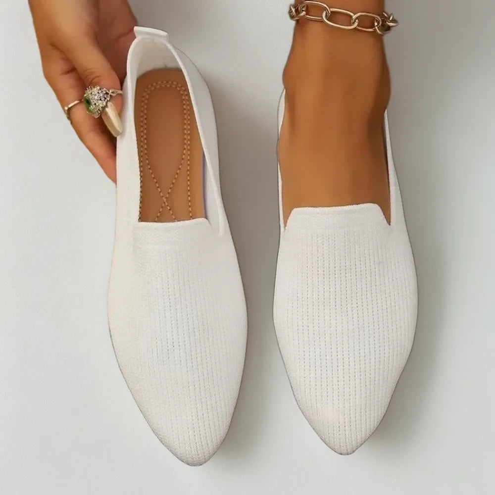 Mocassins souple femme tissu doux épousant le pied