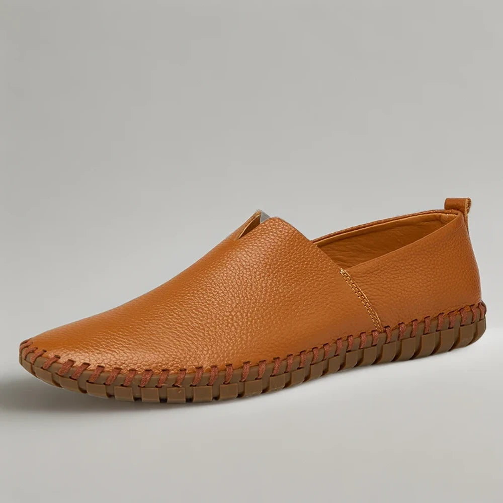 Cuir premium du mocassin souple homme avec finition naturelle et durable