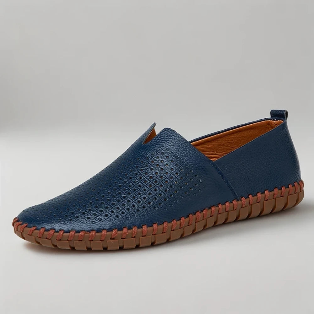 Semelle flexible du mocassin souple homme en cuir respirant