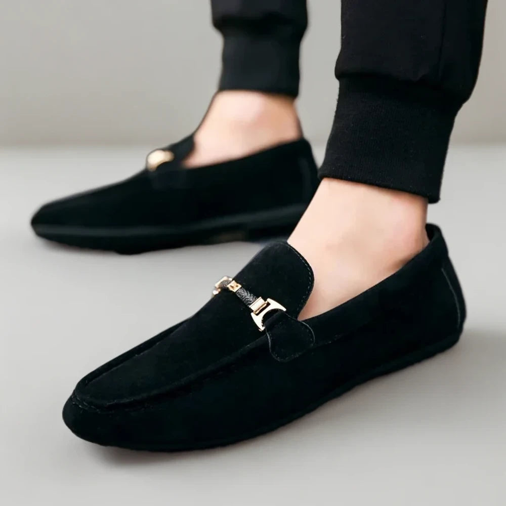 Mocassin sport homme daim, gros plan de la semelle ergonomique