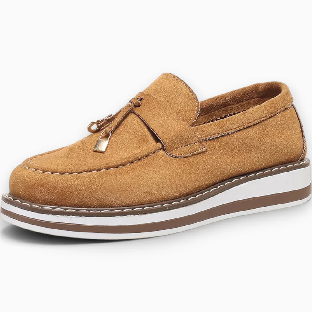 Mocassin suédine femme enfilable, design adapté aux pieds sensibles