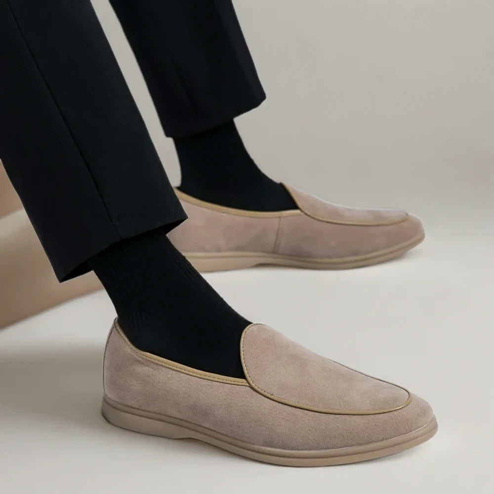 Mocassin taupe léger et respirant idéal pour l'été