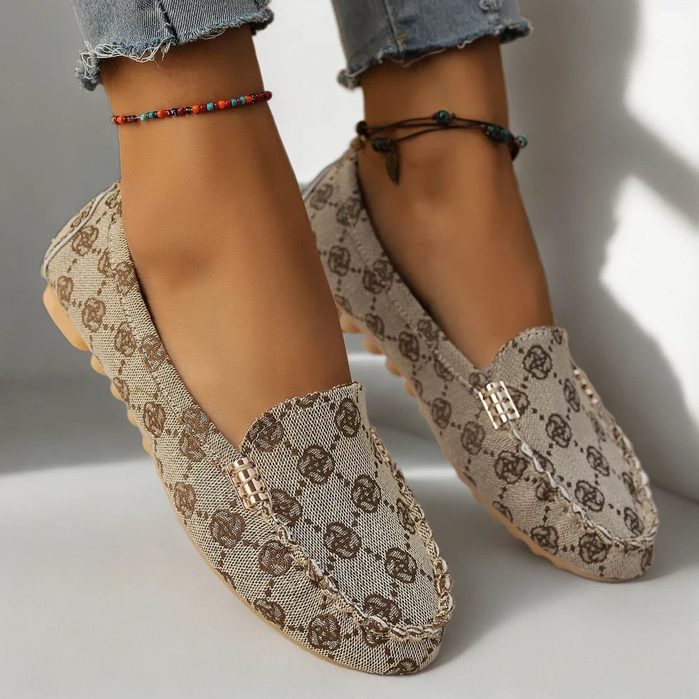 Mocassin tressé femme à enfiler idéal pour les saisons printemps et automne